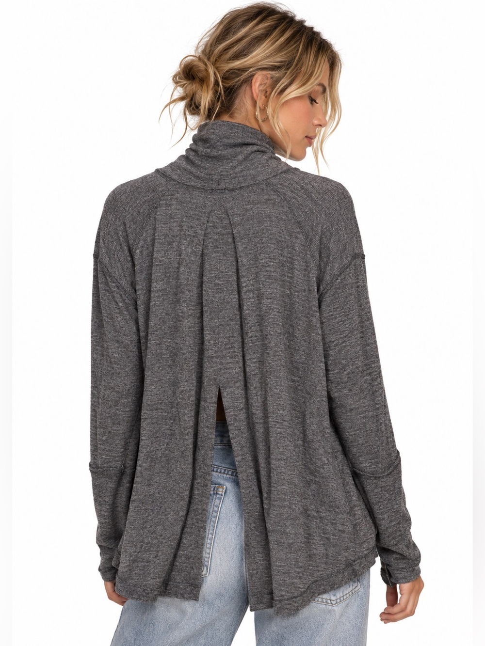 Free People We The Free Tara Split Back Turtleneck